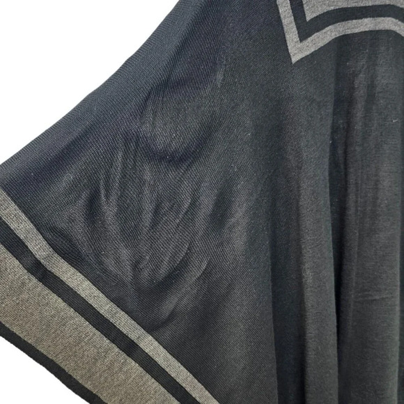 Ralph Lauren Womens Shawl Wrap Gray Draped Open Front  One Size Poncho Cardigan - Picture 9 of 9